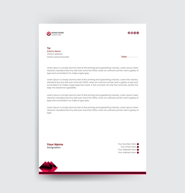 modern and luxury letterhead template