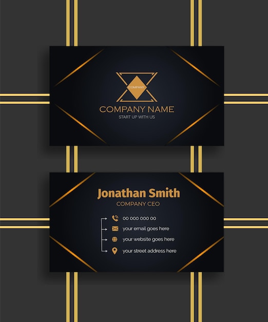 Vector modern luxury minimal premium business card vector design