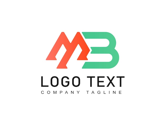 modern m b letter logo design concept illustration for business and company