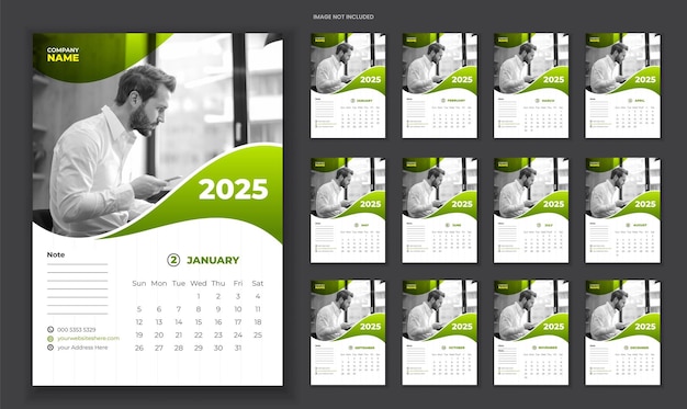 Modern Magnet Calendar Design 2025