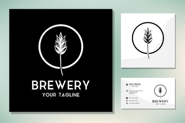 Modern Malt Wheat Grain Cereal Rice Logo design for Beer Brewery logo