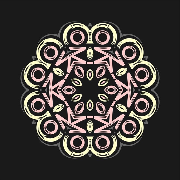 Modern mandala art illustration vector design Premium Vector