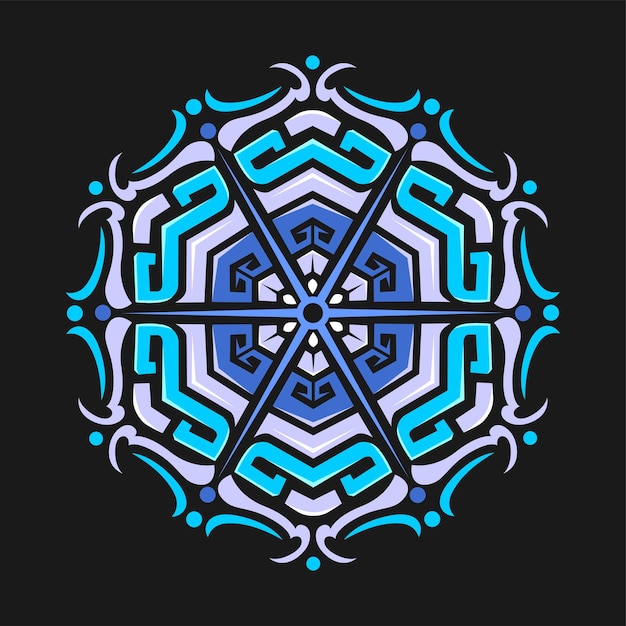 Modern mandala art illustration vector design Premium Vector