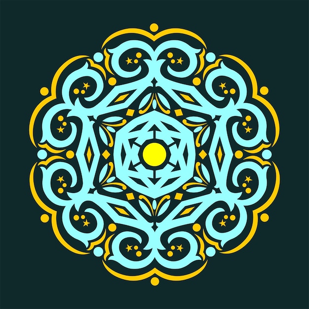 Modern mandala art illustration vector design premium vector