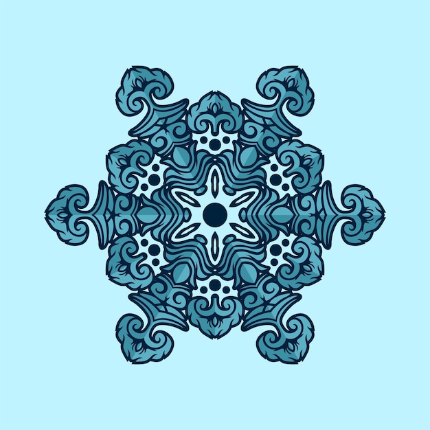 Modern mandala art illustration vector design