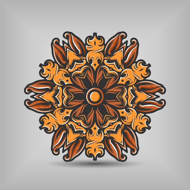 Modern mandala art illustration vector design