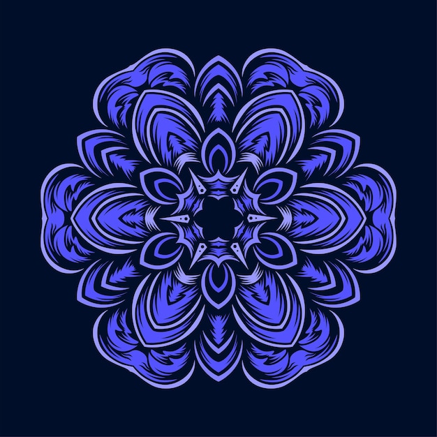 Modern mandala art illustration vector design