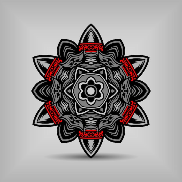 Vector modern mandala art illustration vector design