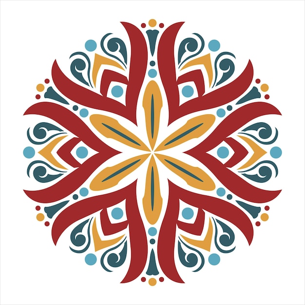 Vector modern mandala art vector design with a beautiful mix of colors suitable for all advertising design