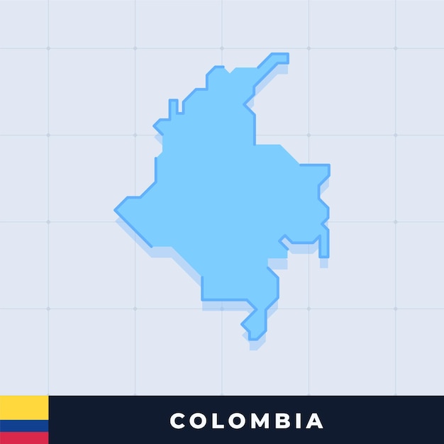 Modern map design of colombia