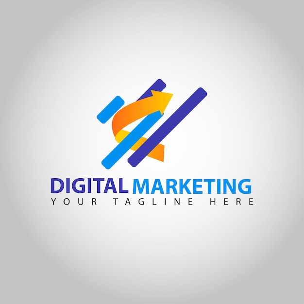 Vettore marketing moderno business logo modello vettoriale marketing digitale direzione startup design