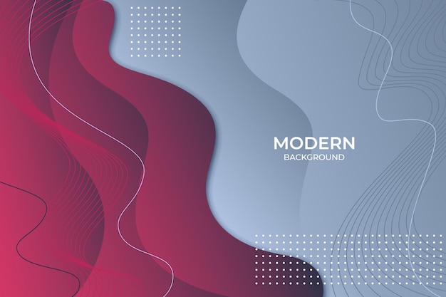 Modern maroon and grey fluid gradient background with curvy shapes Free Vector