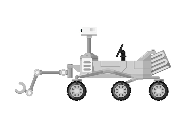 Modern mars rover isolated icon