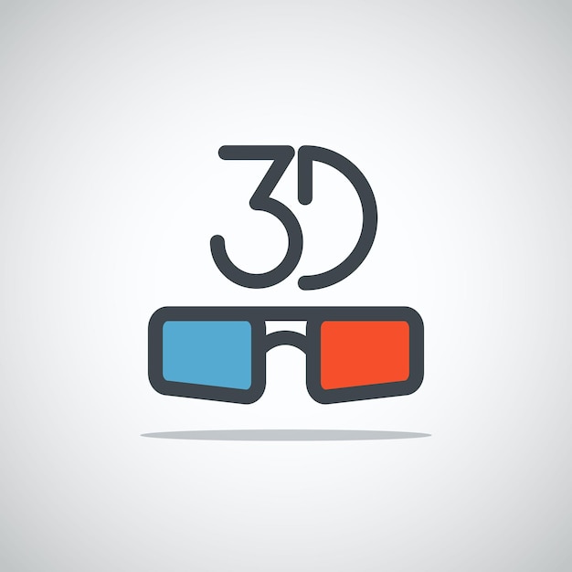 Modern media web icon 3D movie concept