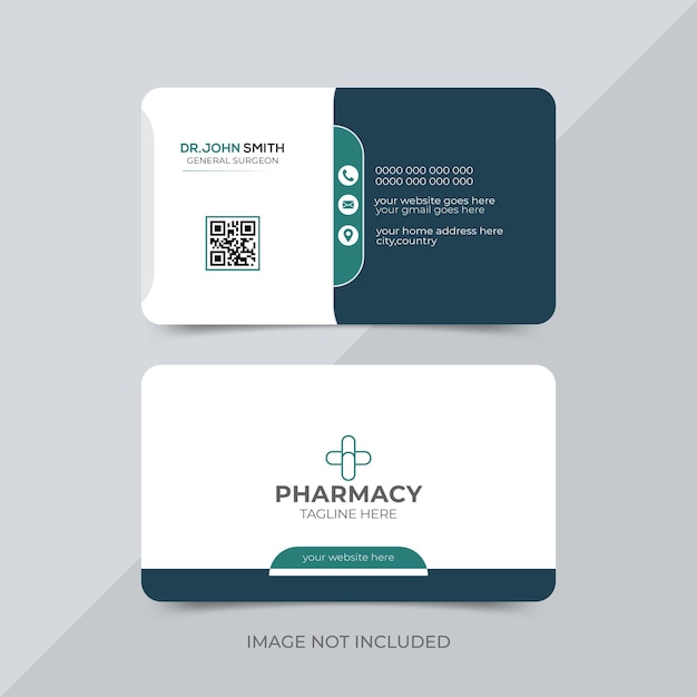 Modern medical doctor business card template card