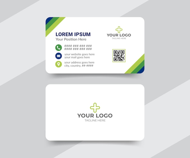 Modern medical doctor healthcare business card template