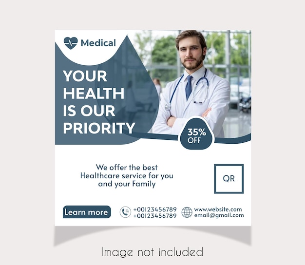 Modern Medical Flyer template design