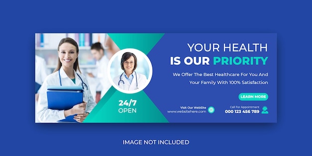 Modern Medical Healthcare Facebook Cover Photo Timeline And Web Banner Template