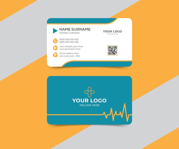 Modern medical healthcare visiting card design