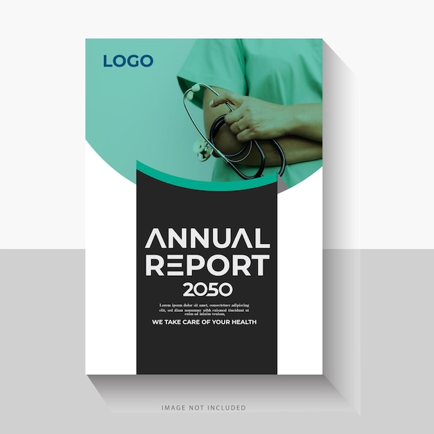 modern medical report card cover template design