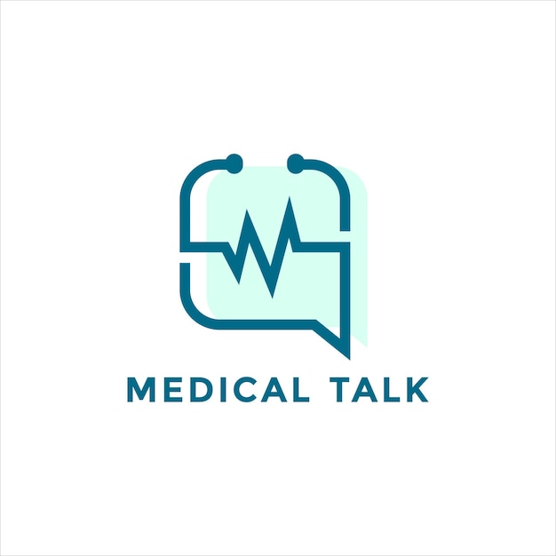 Modern medical talk logo illustration design