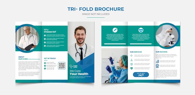 Modern Medical Trifold brochure Design Template Print Ready Fully Editable