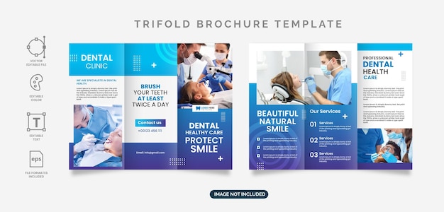 Modern medical trifold brochure template