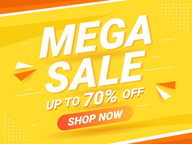 Modern mega sale banner or background