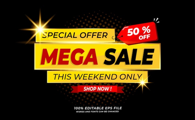 Modern  MEGA Sale Banner or background