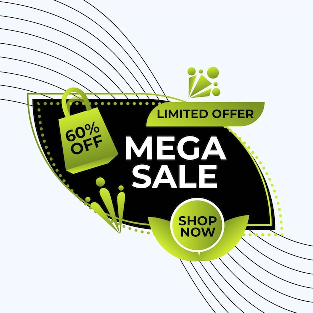 Modern mega sale banner