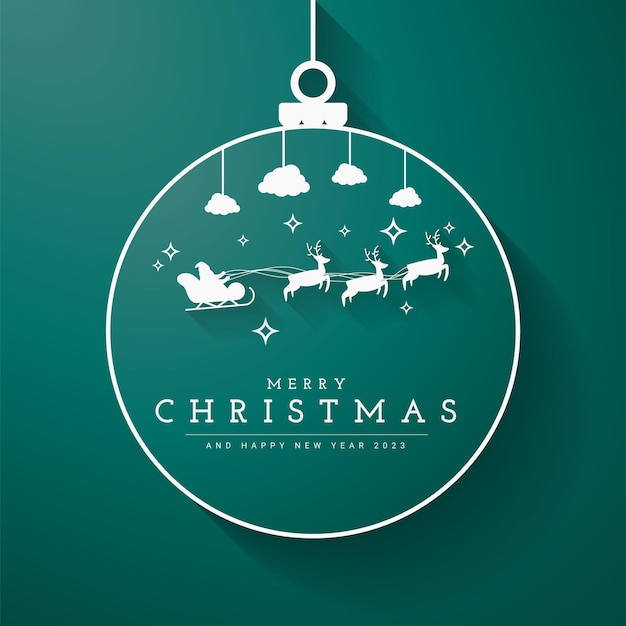 Modern merry christmas background with modern design