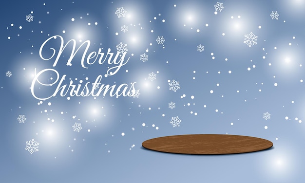 Modern merry Christmas background with podium