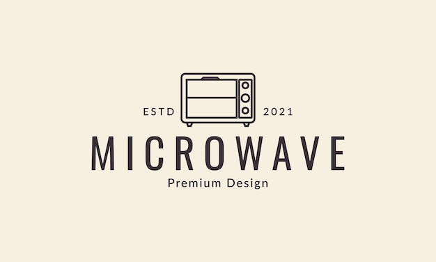 Modern microwave lines logo design vector icon symbol illustration