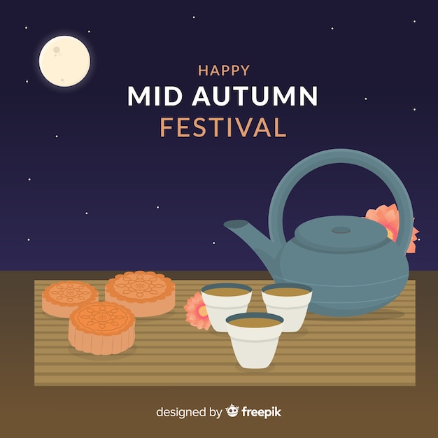 Modern mid autumn festival background