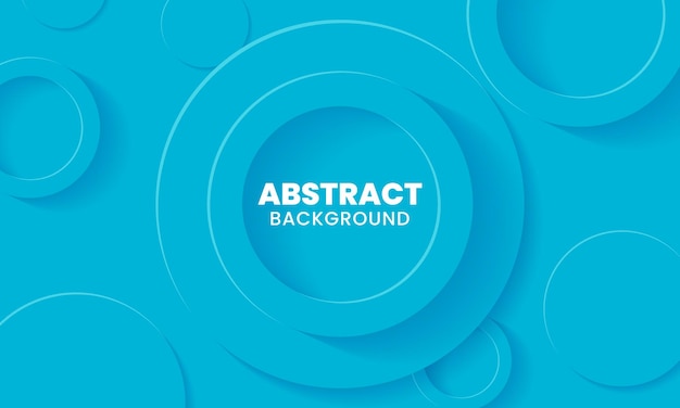 Vector modern minimal abstract 3d circle background realistic geometric shapes blue background