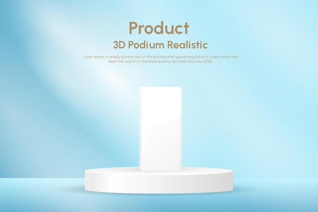 Modern minimal box product podium 3d on dynamic beautiful background