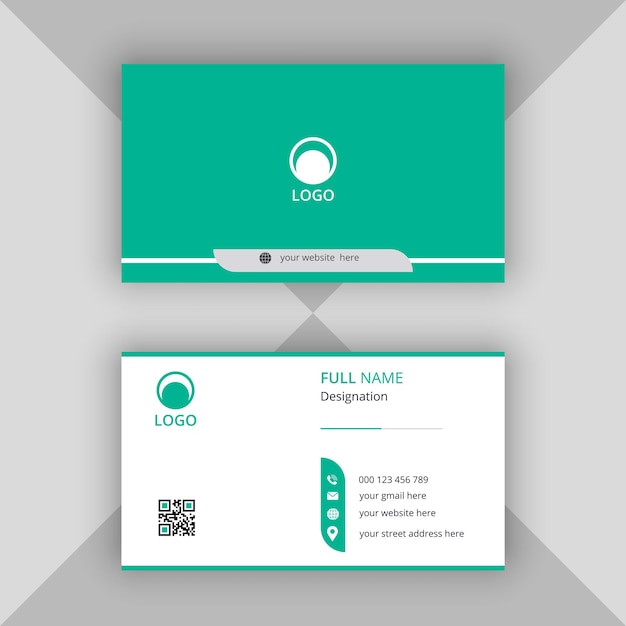 Modern minimal business card template design.