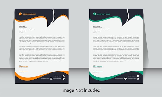 Modern minimal business and corporate letterhead template