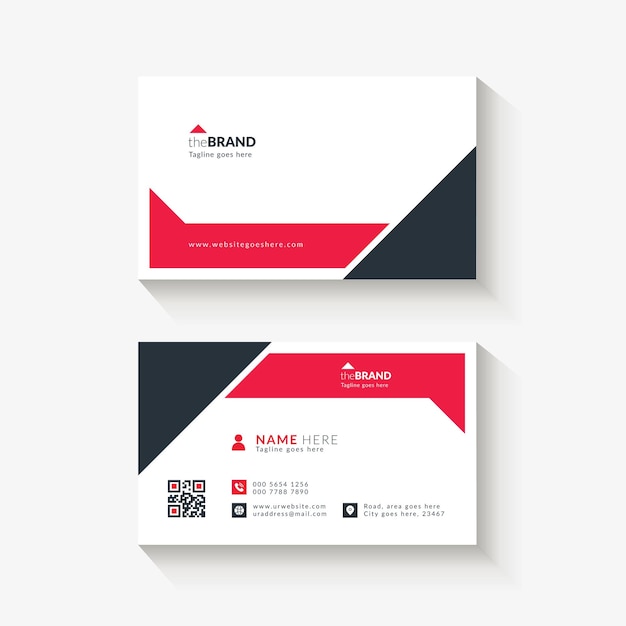 Modern Minimal and clean professional corporate business card template