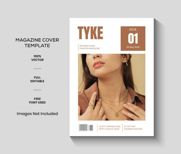 modern minimal cover magazine template