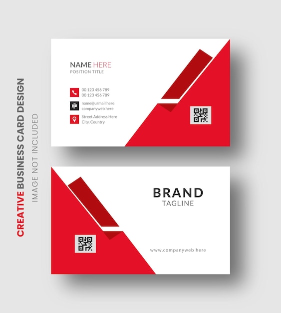 Modern  Minimal And Creative Business card design template Premium Vector Design