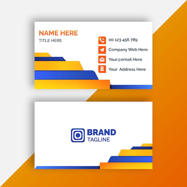 Modern, minimal, creative, unique, stylish, and simple business card design template