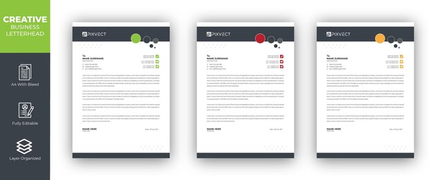 Modern and minimal letterhead template design