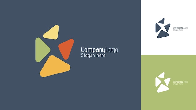 Modern minimal logo consisting of 4 triangles