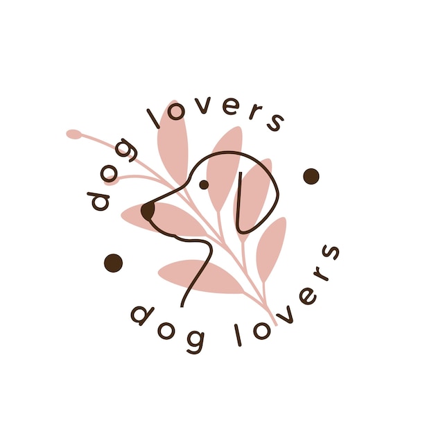 современный минимальный логотип домашнего животного ветеринарная собака кошка голова талисман животное друг милый дизайн логотипа векторная графическая иллюстрация