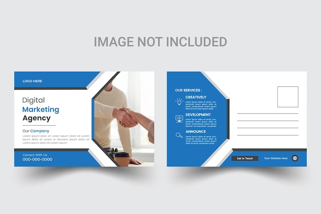modern minimal postcard template business postcard layout stylish corporate postcard design layout