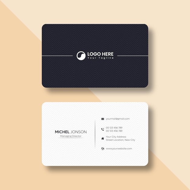 Modern and minimal professional business card template