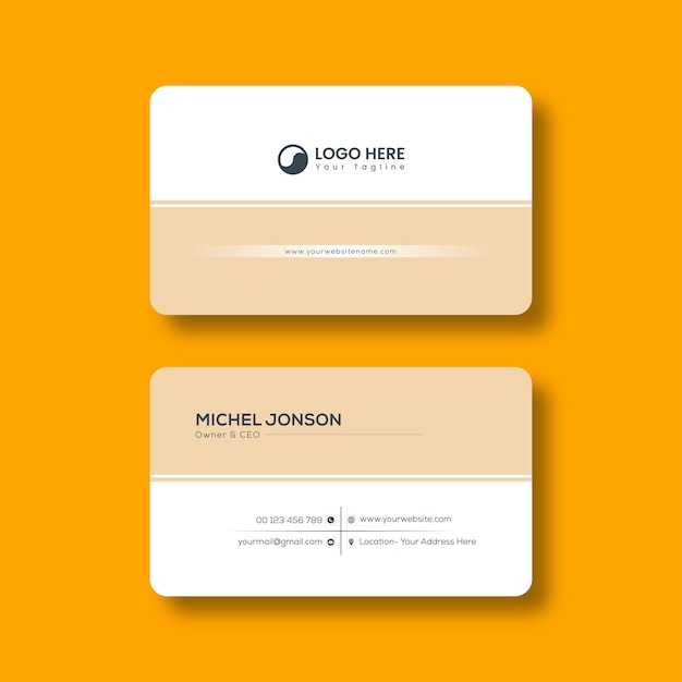 Vector modern and minimal professional business card template