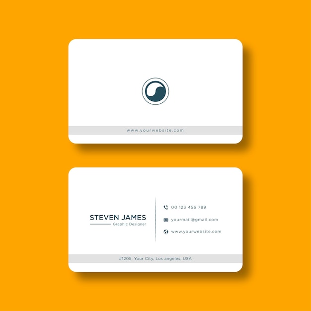 Modern and minimal professional business card template