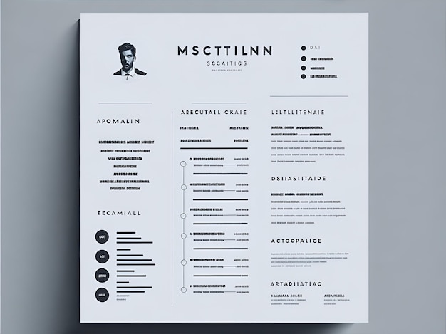 Vector modern and minimal resume or cv template